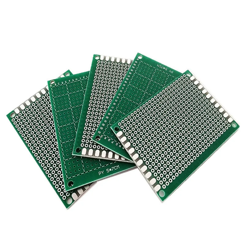 5x7 5*7 см одной стороны Прототип PCB Луженая универсальная доска зеленый