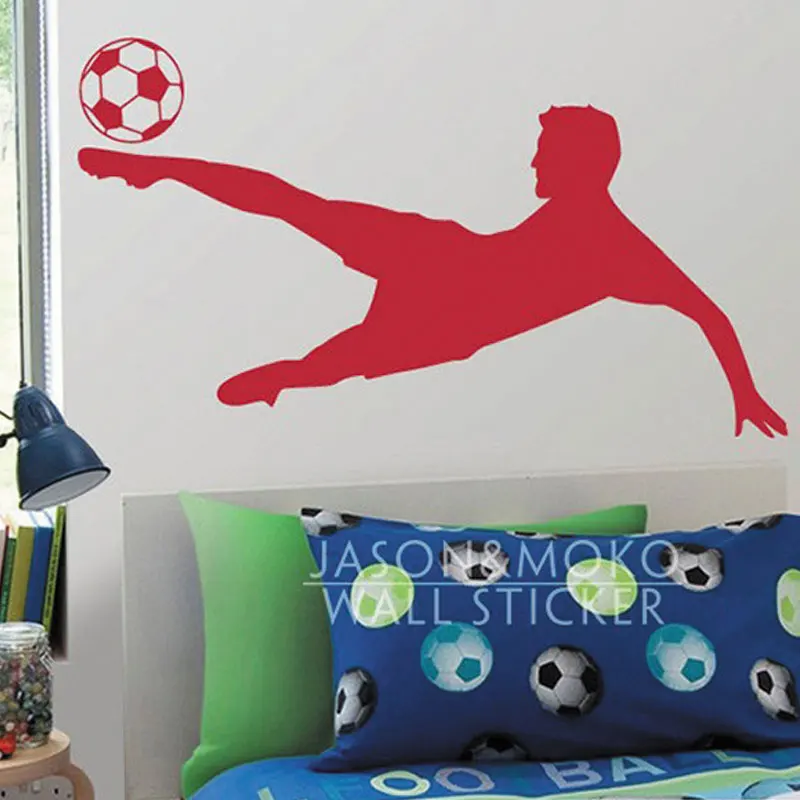 Soccer Football Player Kicking Ball Sports Vinyl Wall Decal Sticker