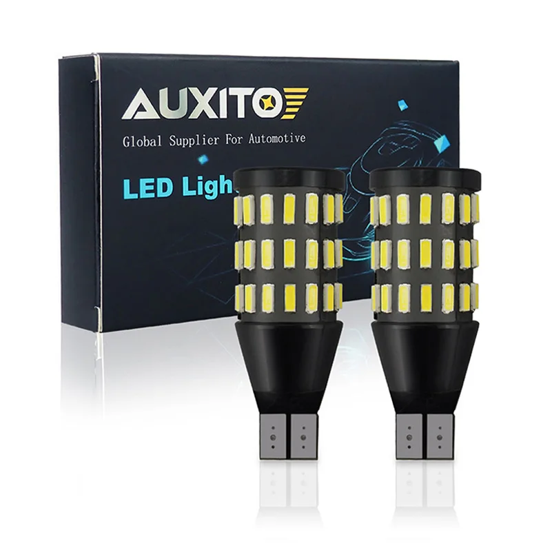 2 шт. T15 LED W16W Canbus лампа без ошибок 920 921 912 1500LM автомобильная заднего хода 54 SMD