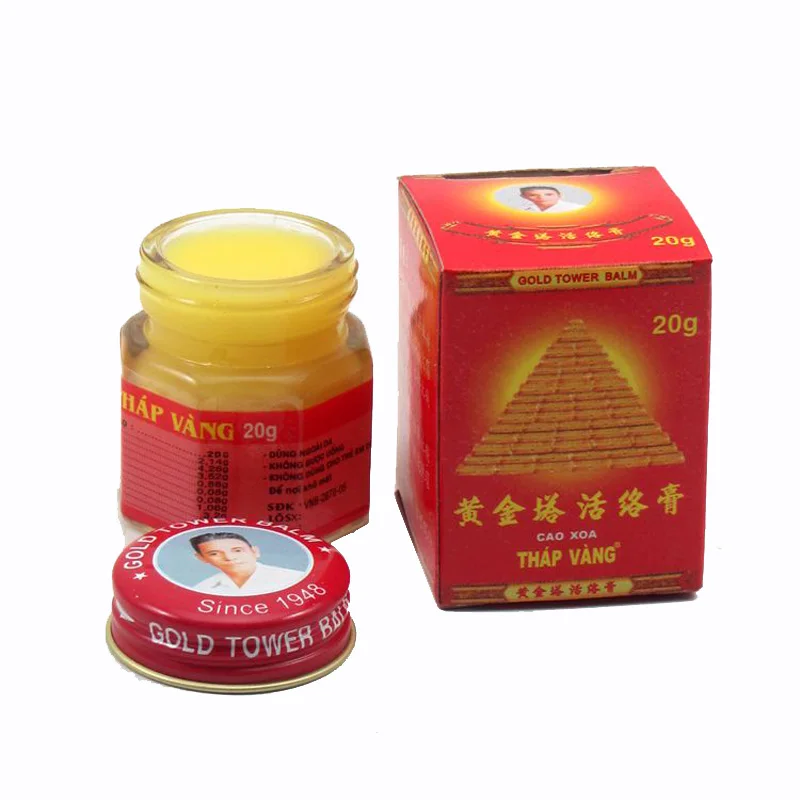 

Vietnam Gold Tower Balm Active Cream 20g Relieving Itching and Muscle Joints Rheumatism Pain-Killer Detumescence