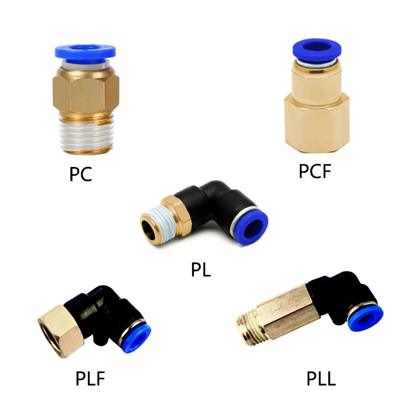 1 шт. Пневматический разъем PC/фунт/фут/PL/PLF/PLL 4 мм-12 мм штуцер резьбы 1/" 1/4" 3/" 1/2" Воздушная внутренняя резьба прямой штуцер воздуха