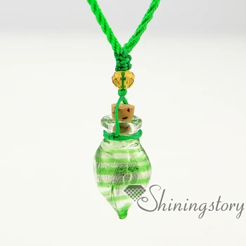 

foil cone diffuser necklaces wholesale jewelry scents aromatherapy necklace diffuser glass vial necklace Perfume bottle