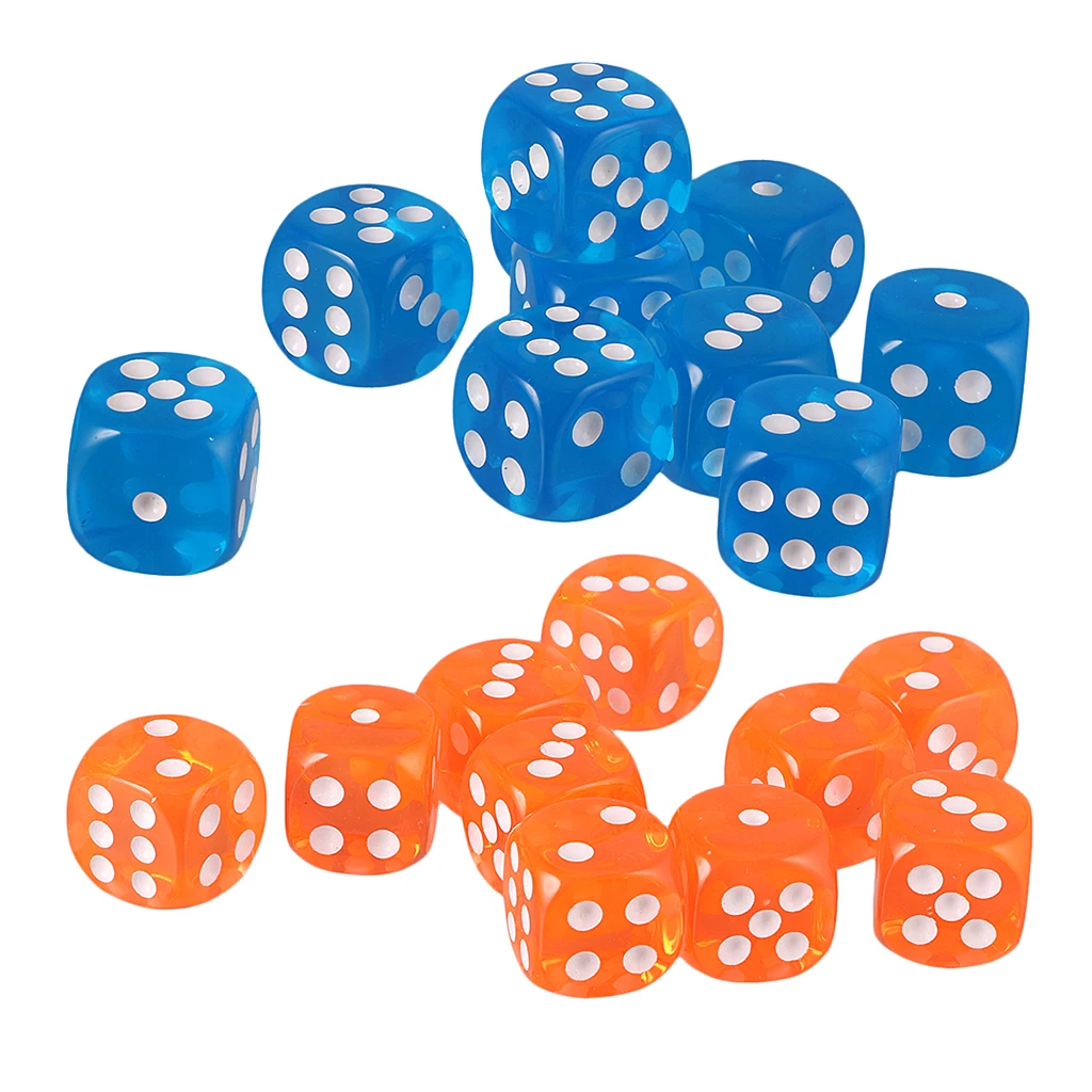 20PCS Polyhedral Dice Set for Dungeons & Dragons Dice Cup Game Board Game White Dot Dice Set