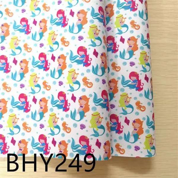 1 шт/7,6*12 дюймов мультфильм печати кожа viny ткань BHY122