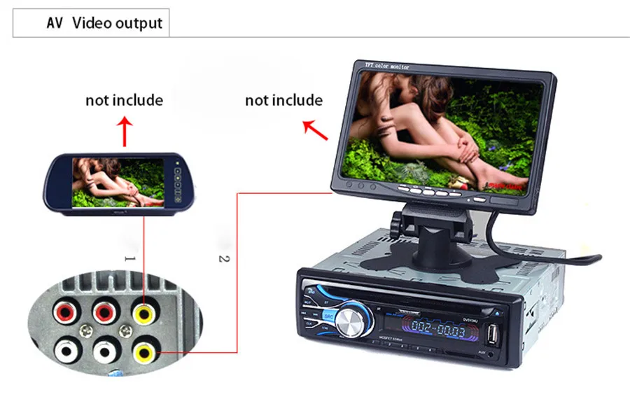 Автомобильный стерео fm-радио MP3 аудио плеер Поддержка Bluetooth телефон Hands-free Bluetooth Музыка двойная функция выходного видеосигнала 65 W X 4