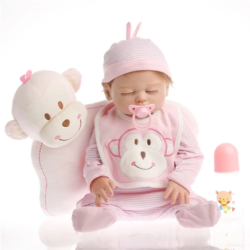 20 дюймов 50 см силиконовые куклы reborn, Реалистичная кукла reborn baby toys Vermicelli marks трико милая мягкая игрушка