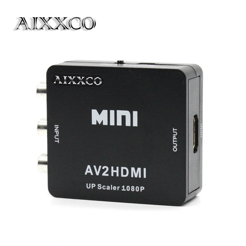 AIXXCO MINI AV to HDMI Audio Converter RCA Male Female Signal Switch Box 1080P for TV VHS VCR DVD | Электроника