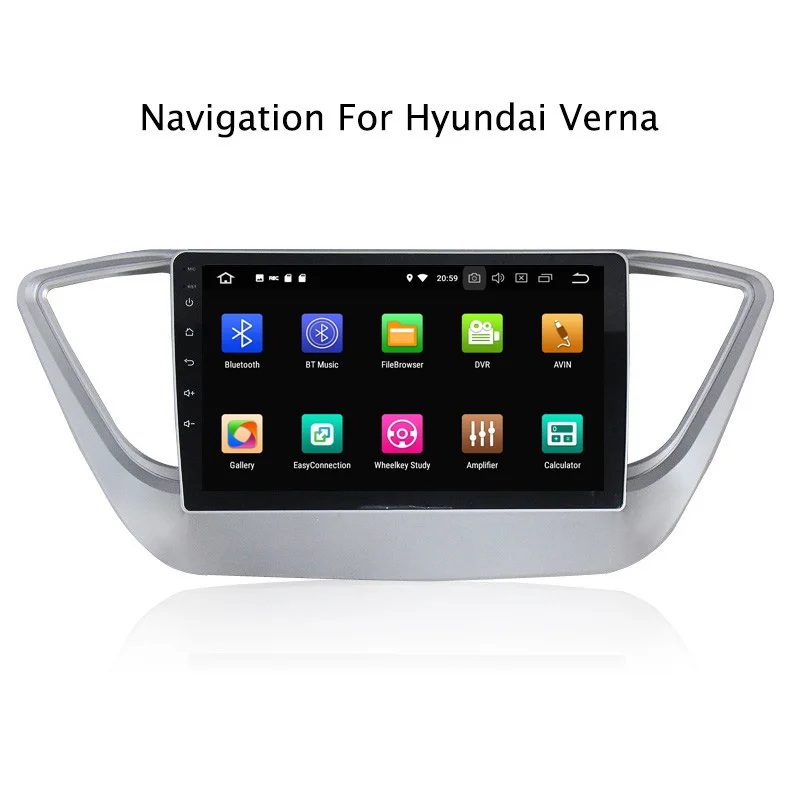 " 4G ram 32G rom Восьмиядерный Android 9,0 Автомобильная dvd-навигационная система для Hyundai Verna Solaris, серебристый автомобильный стерео радио