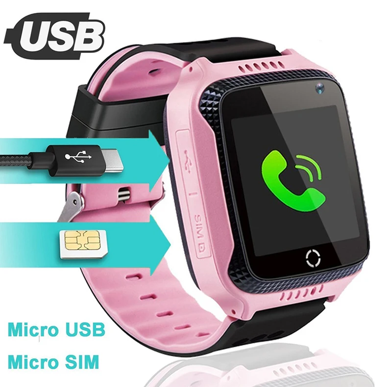 Kids GPS Tracker Watch Flashlight Child Camera Touch Screen SOS Call Location Baby Positioning Watches Smart Wristwatches Q529