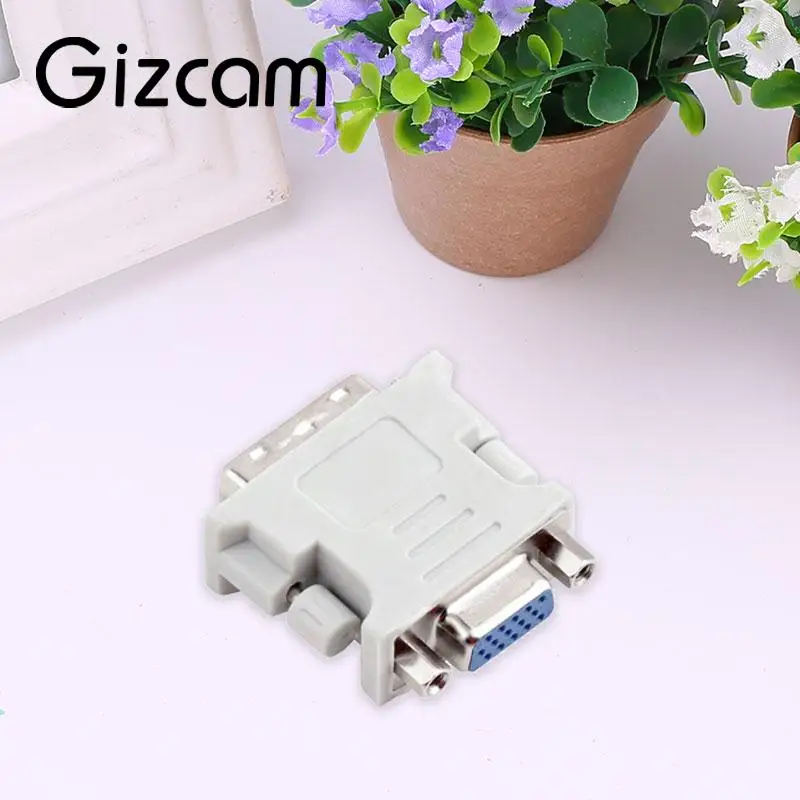 DVI DVIV Мужской 24 + 5Pin к VGA Женский Video Converter адаптер для DVD HDTV