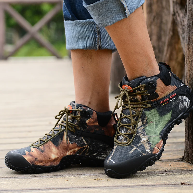 XIANG GUAN Мужская Уличная обувь камуфляжная водостойкая дышащая походная обувь для женщин альпинистские треккинговые кроссовки размер 36-48
