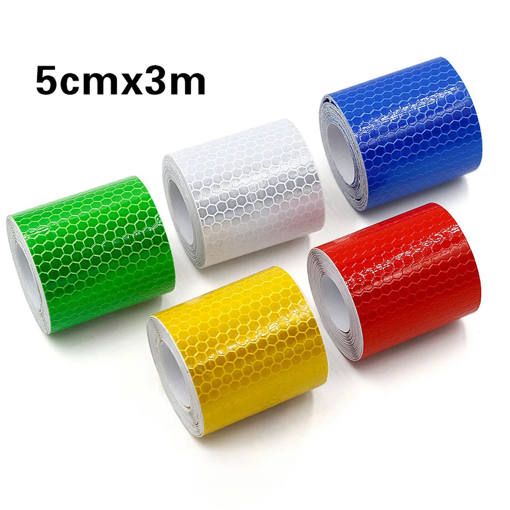 

Bicycle Stickers Adhesive Tape for Bike Safety 5cmx3m Reflective White Red Yellow Blue Bike Bicycle Reflective Bike Stickers