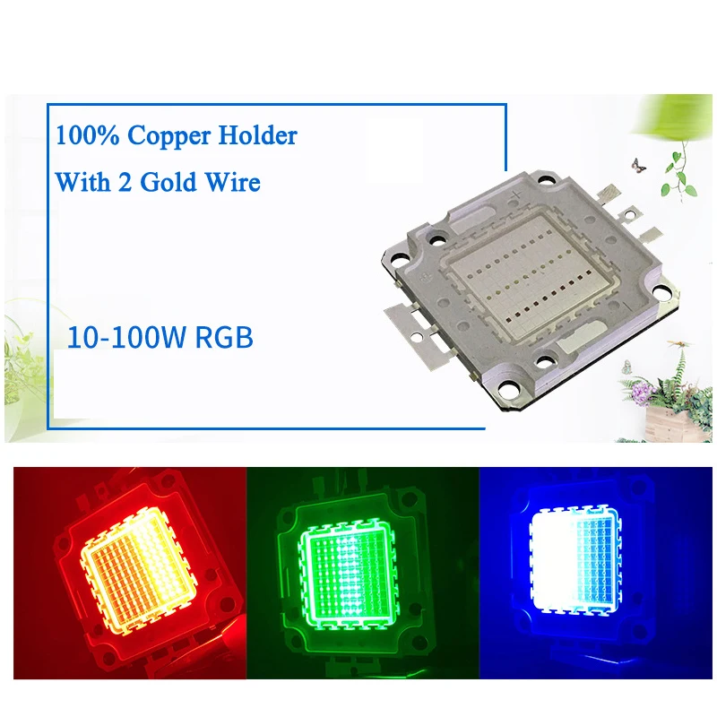 

High Power LED Chip RGB 10W 20W 30W 50W 100W Watt COB for Lamp Light Bulb RGB For Floodlight flashlight emergency lights