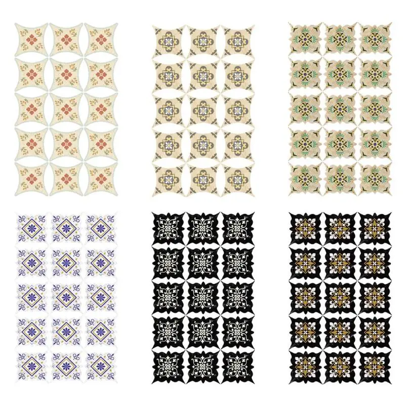

Waterproof Tile Diagonal Stickers Home Floor Decoration Self-adhesion Paper Bathroom Kitchen Waist Line Art Mural Wall Decals