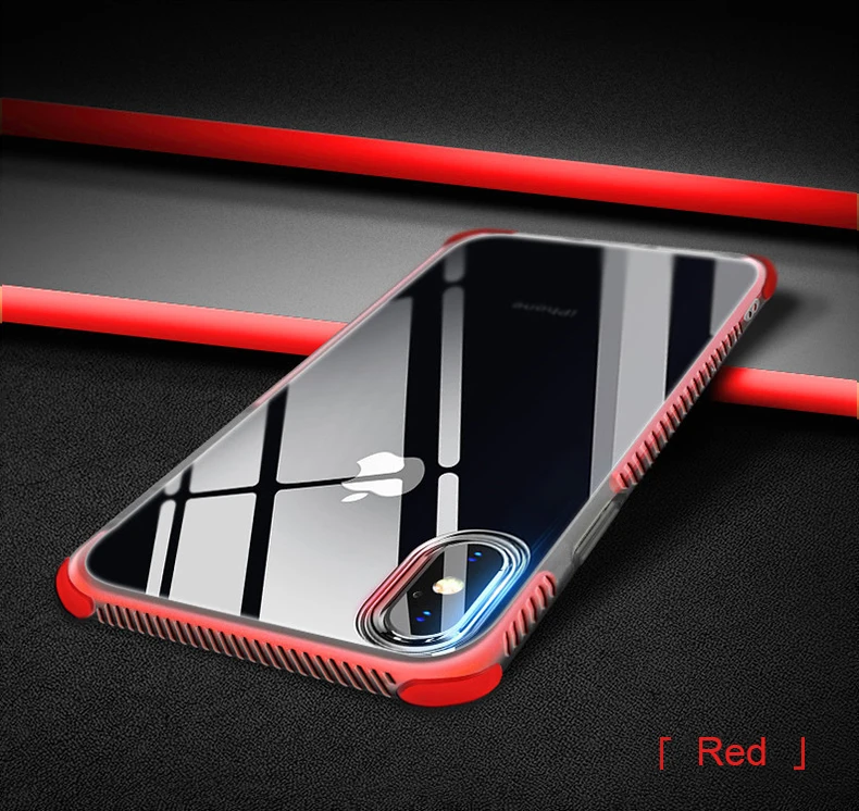 For Iphone 7 6 8 6S Plus Case Luxury Anti-knock Covers Transparent Soft TPU Clear Back Cover For Iphone X XS Max Phone Cases