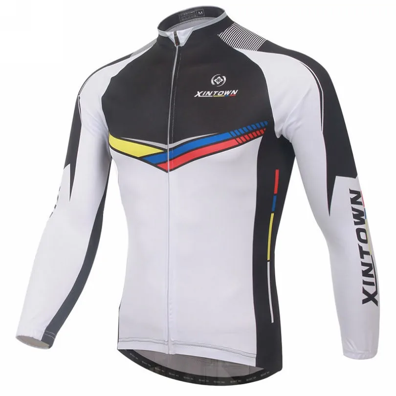 XINTOWN-Team-Men-s-Sportswear-Cycling-Jersey-Ropa-Ciclismo-Bike-Bicycle-White-Long-Sleeve-Cycling-Clothing