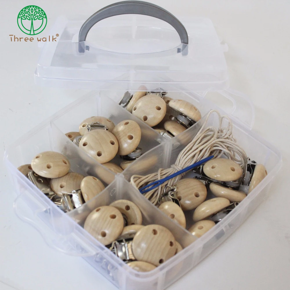 

DIY Wooden Baby Nipples Clips Set Holders Cute Babies Nipple Clasps Holders Accessories