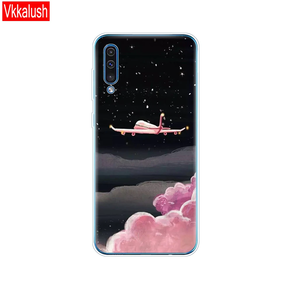 Чехол для samsung Galaxy A50 силиконовый прозрачный Футляр задняя крышка чехол для телефона для samsung A50 A505 A505F SM-A505F мягкий чехол 6,4 - Цвет: 80081