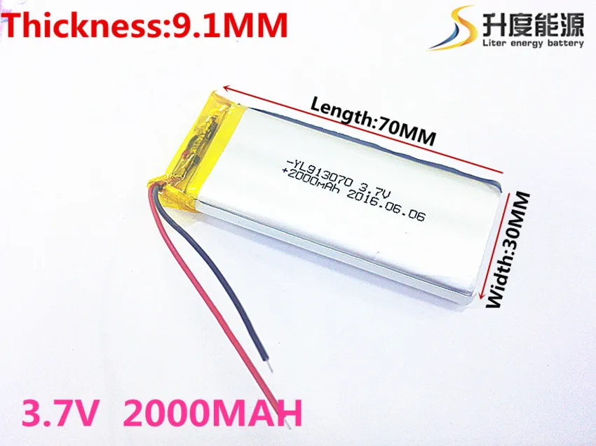 3,7 V литий-полимерная батарея 2000 mah 903070 Мобильный блок питания планшет gps-навигатор