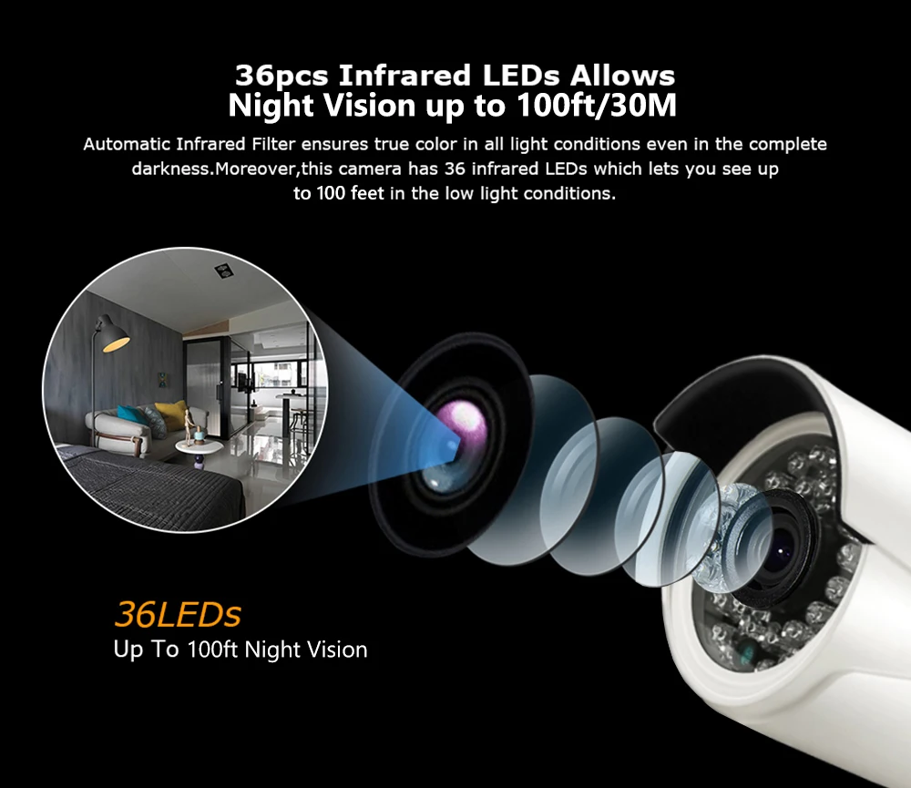  1080P 2-Megapixel (1920 x 1080p) POE Video Security System Reorder HD CCTV Cameras Video Surveillan - 32819973497