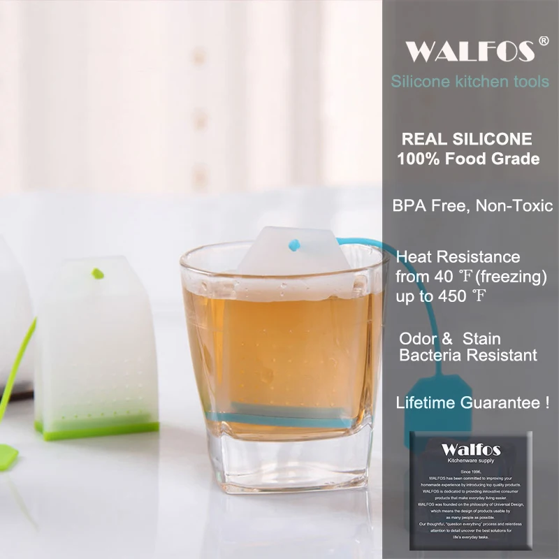 Tea Infuser Tea Strainer Tea Filter WALFOS Food grade Silicone Tea Bags Tea Strainers Herbal Infusers Filters Scented Tools