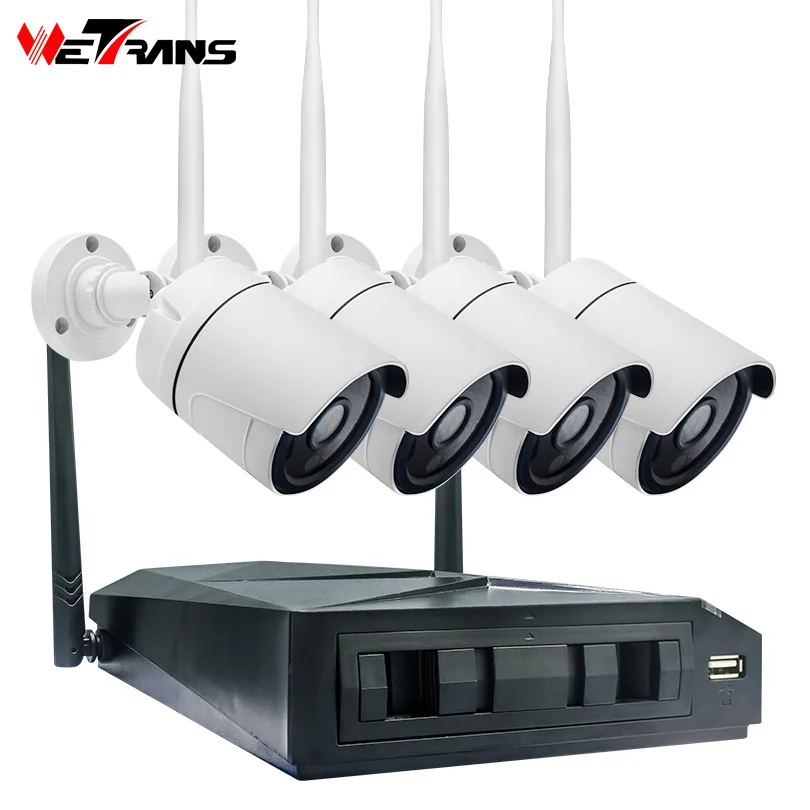 

Wetrans video surveillance Wifi CCTV System Wirless NVR IP camera Outdoor Night Vision Home 720P HD 4 camera security system