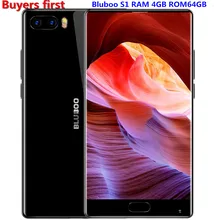 Bluboo S1 5.5” FHD 4G Smartphone Bezel-less Helio P25 Octa Core Android 7.0 4GB RAM 64GB ROM 13MP Dual Rear Camera Mobile Phone