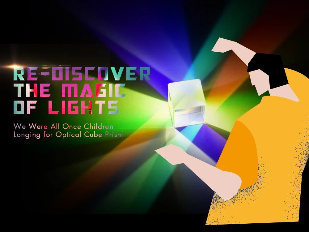 15mm x 15mm Optical Cube Prism Laser Beam Combination Toy