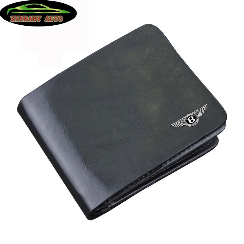 

KUNBABY 1 Pcs Top Quality Genuine Leather Black Document Bag Wallet Card Package Coin Holder Case For Bentley