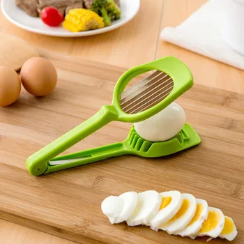 

Kitchen Stainless Steel Cooking Tool Egg Mushroom Fruit Slicer With Long Handle