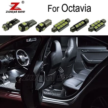 Идеальные белые светодиодные с Canbus лампы Интерьер Купол Карта огни лампы Комплект для шкода Октавия 1 2 3 MK1 MK2 MK3 седан Combi(1996