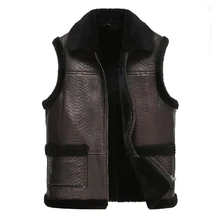 Кожаный замшевый мужской жилет из овчины, мужской меховой жилет, кашемировый мех, овечья шерсть, подкладка из натурального меха, мужская куртка, новинка, Феникс, V0841