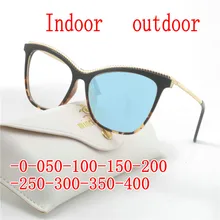 Близорукость фотохромные солнцезащитные очки готовой MINCL Для женщин оправа для очков от близорукости с цвет линзы солнцезащитные очки близорукость очки uv400 FML
