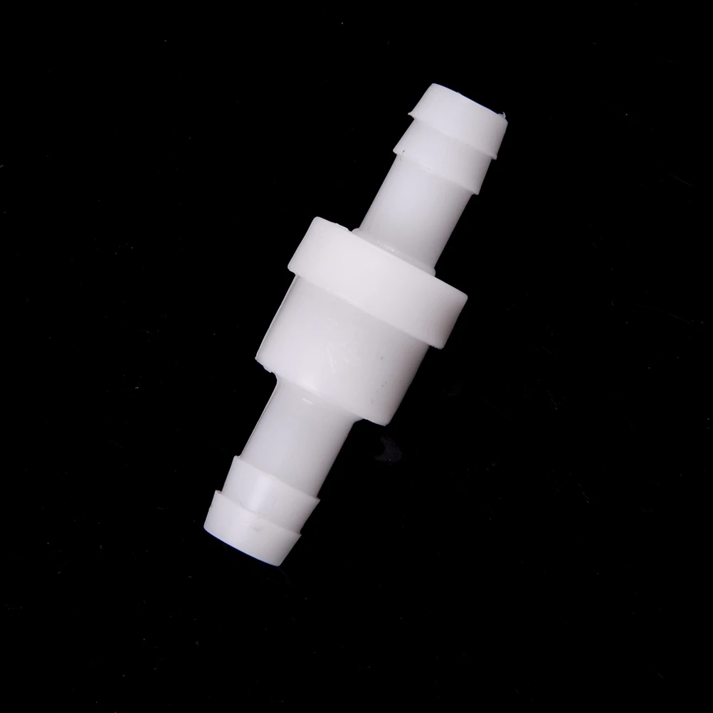 

1PCS 12mm White Plastic One Way Inline Check Valve Fuel Gas Liquid Water Suitable for water, petrol, diesel, oils