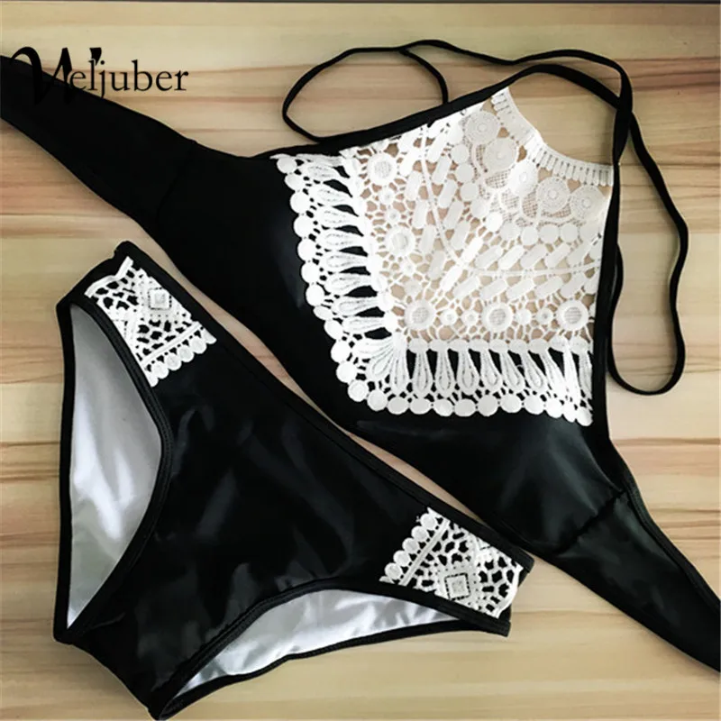

Weljuber 2018 Summer lace Swimsuit Push Up Swimwear Female Women Sexy Bikini Set Beachwear Bathing Suit Brazilian Biquini