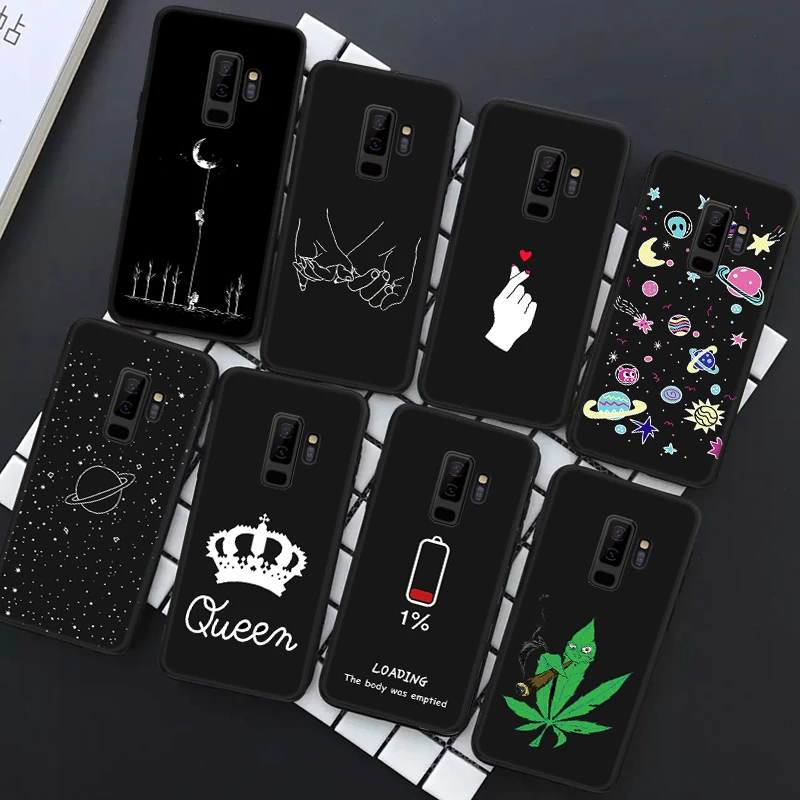 

Heart and Queen Patterned Silicon Case For Samsung Galaxy S8 S9 Plus J4 J6 Plus J3 J7 J8 2018 Case For Samsung Galaxy Note 8 9