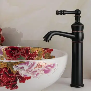 

MTTUZK Free shipping oil rubbed bronze bathroom basin faucet, hot and cold water mixer tap faucet pagoda-shaped faucet