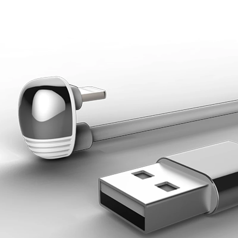 100 см USB2.0 кабели передачи данных кабели 180 градусов цинка кабели из сплавов 2A передача данных Зарядка для iPhone 180 градусов локоть