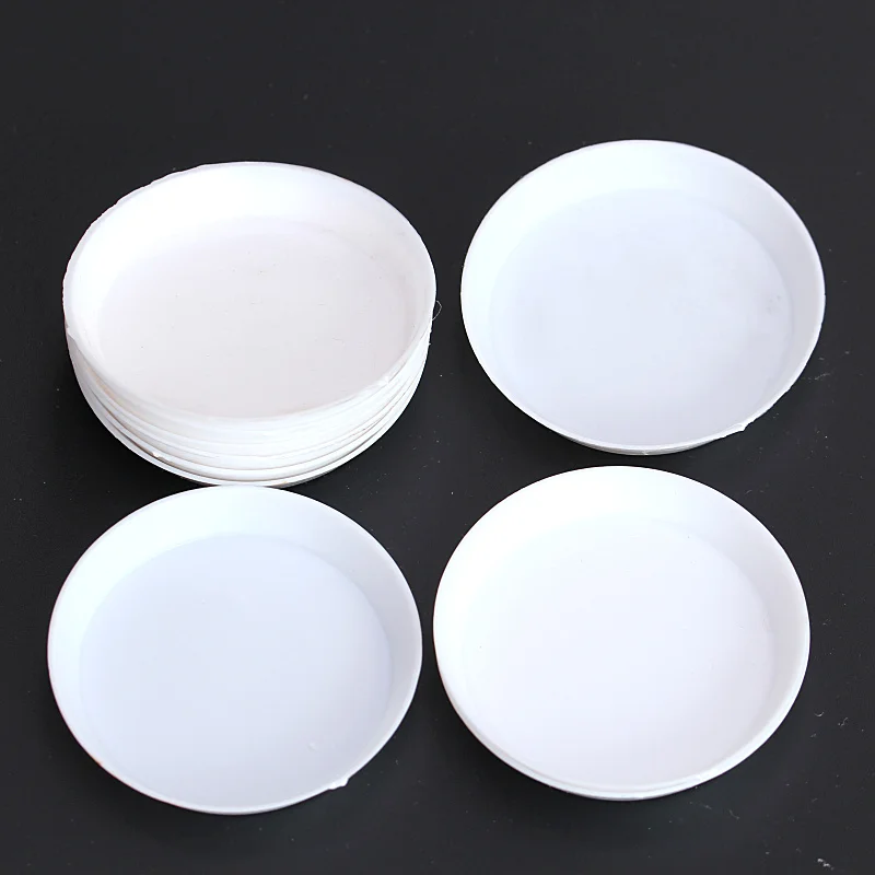 

10pcs/lot 6cm Round Crystal Stone Jewelry Plate Plastic Acrylic Cosmetic Box Case Storage Container Diy Parts Tools Y2691