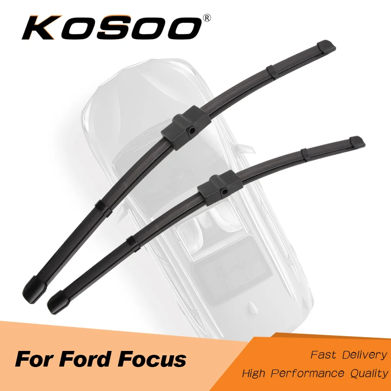 KOSOO For Ford Focus MK2 MK3 Hatchback Wagon Sedan Year From 2004 To 2017 Car Windscreen Wiper Blade Natural Rubber Accessories KOSOO For Ford Focus MK2 MK3 Hatchback Wagon Sedan Year From 2004 To 2017 Car Windscreen Wiper Blade Natural Rubber Accessories
