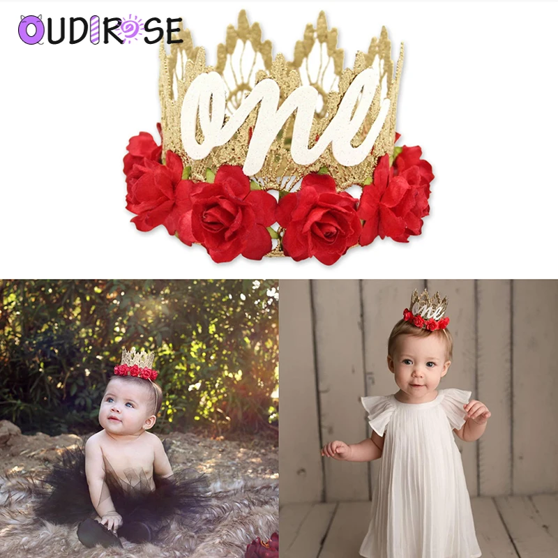 

OUDIROSE Birthday Hats Decor Cap One First Birthday Hat Princess Crown 1st Year Old Number Happy Birthday Party Decorations Kids