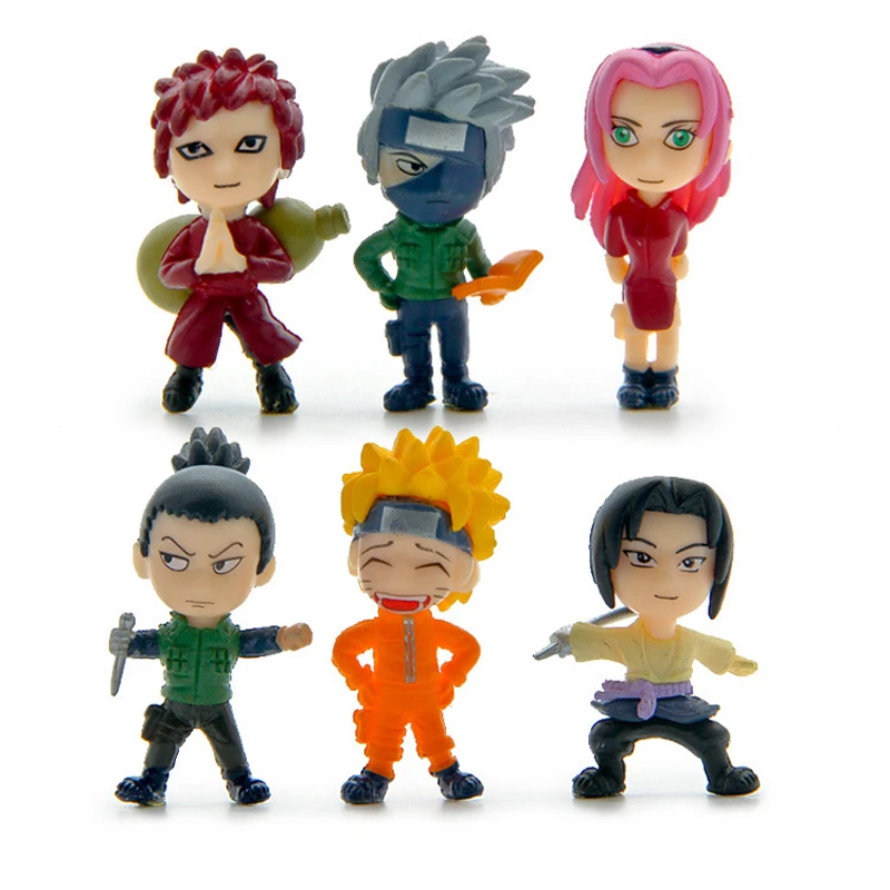 6pcs/set Anime Naruto Mini Figures Toys 