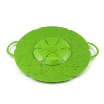 ERMAKOVA пробка для разлива, силиконовая крышка, крышка для кастрюли, крышки для кастрюли, посуда, варить над безопасной защитой, кухонный гаджет, инструмент - Цвет: Green