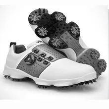 Новая обувь для гольфа мужская спортивная обувь водонепроницаемые мужские ручки Пряжка шнурки дышащие противоскользящие мужские тренировочные кроссовки