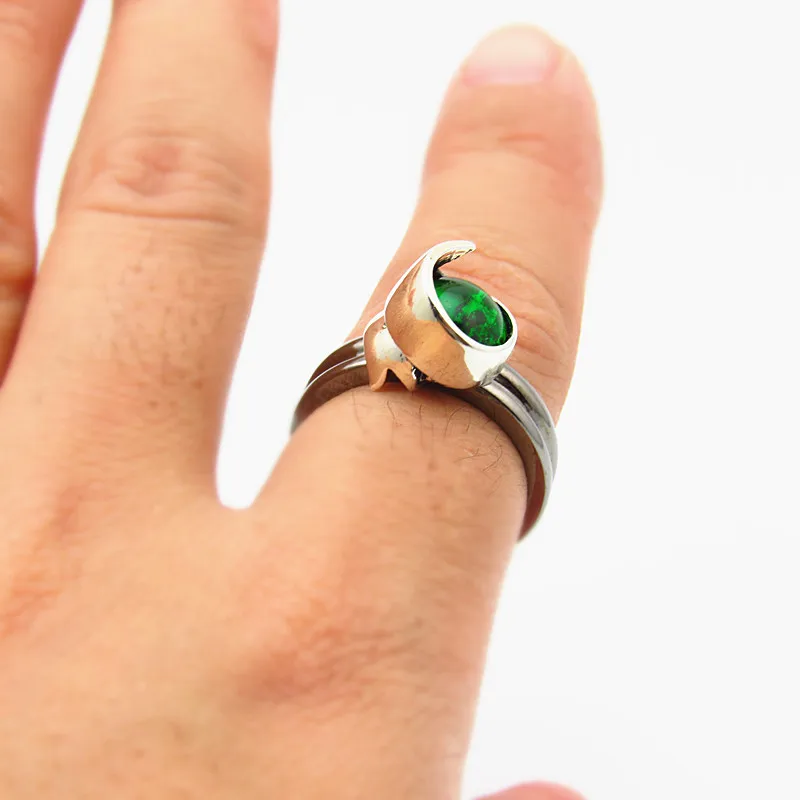 Женское Винтажное кольцо из зеленой смолы|game of thrones ring|ring lovering game |