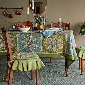 

Bohemia rose Decorative table linens Vintage Tablecloth thick Rectangle round Wedding party Dining table cover tea table cloth
