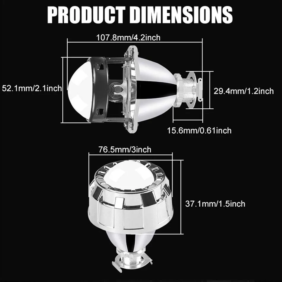 2.0 inch HID Bi xenon mini projector lenses (5)
