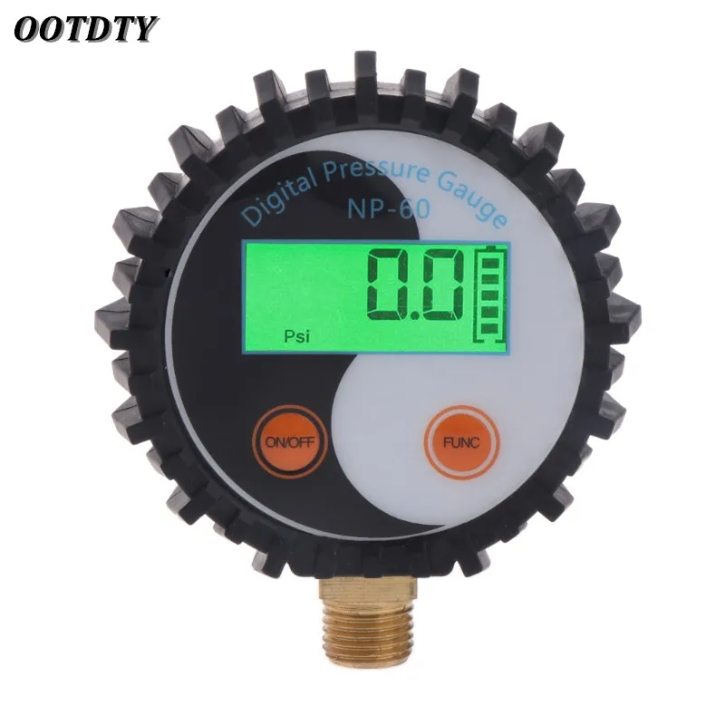 

OOTDTY 0-10 Bar G1/4 Battery Power Digital Gas Pressure Gauge Tester Detector 0~145psi