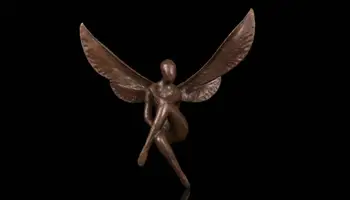 

36 CM Western Abstract Art Deco Bronze Women Girl Fairy Maiden Angel Sculpture
