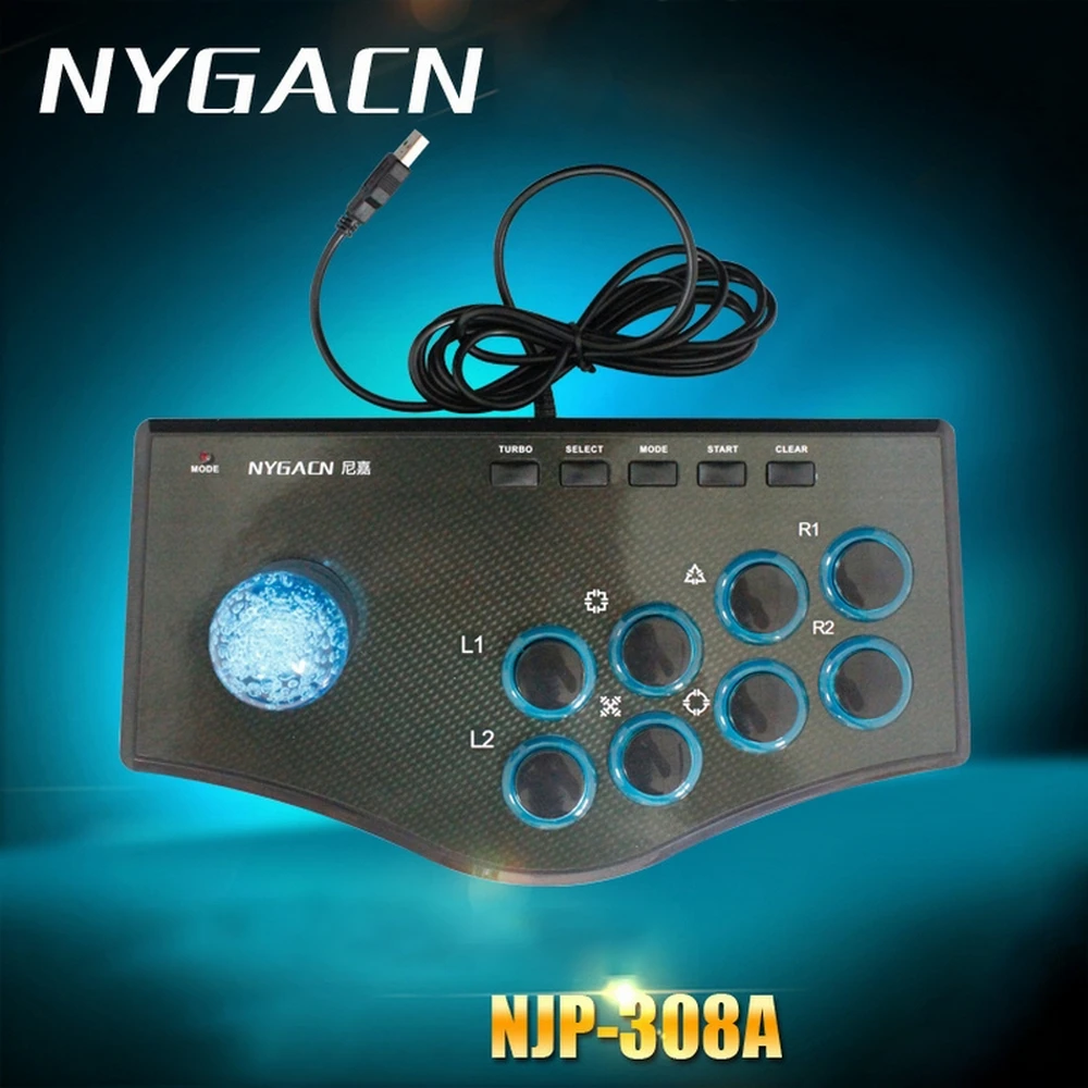 USB Wired GamePad for PC Game Controller Arcade Fighting